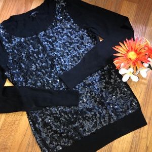 Express Black Sequin Sweater